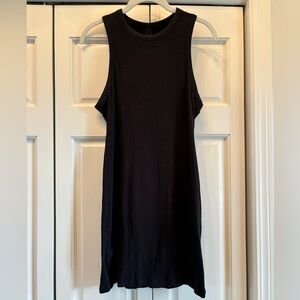 SKIMS black ribbed mini dress, L